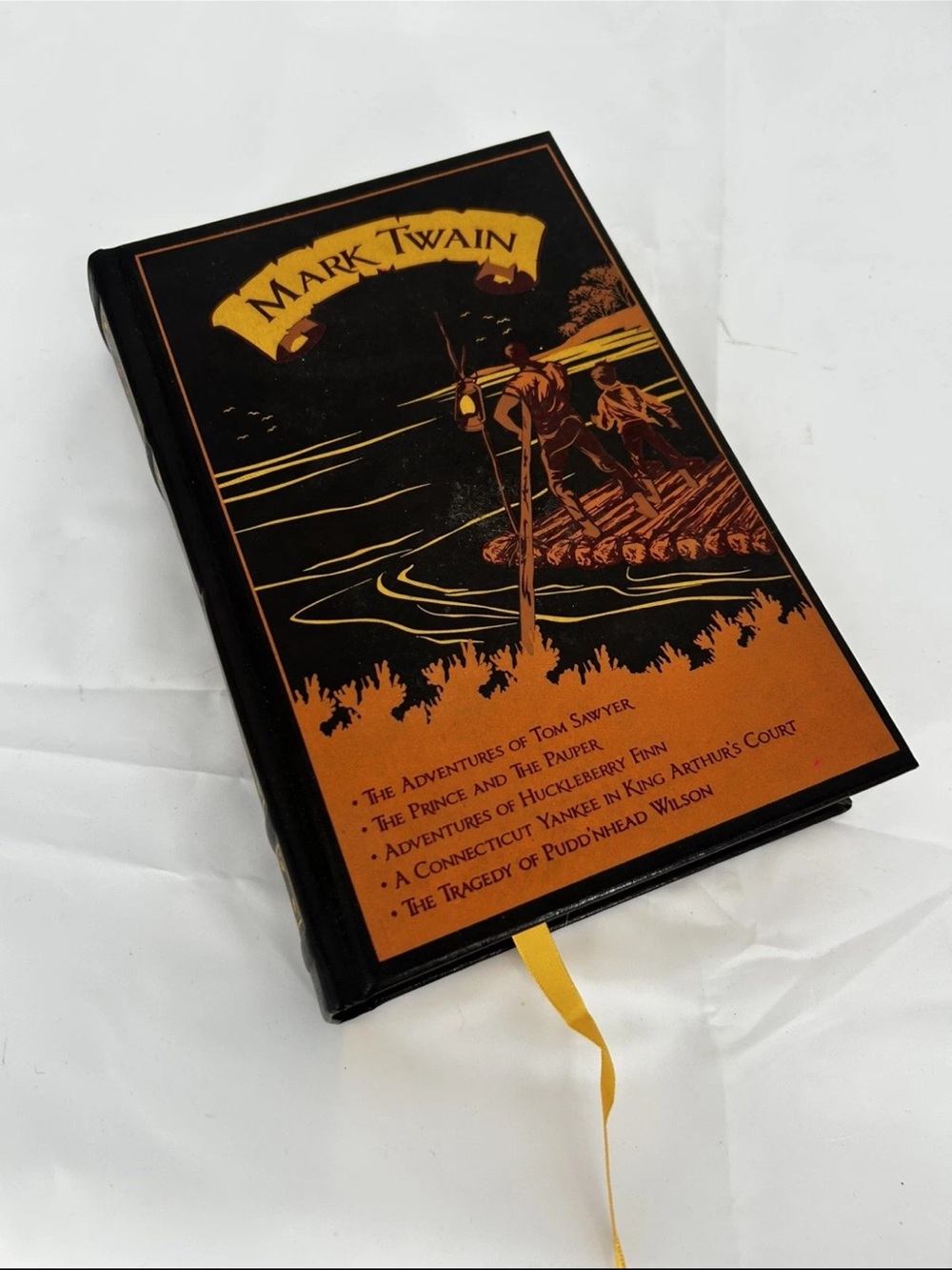 Mark Twain Five Novels Canterbury Classics Leather Bound Gilt Edge Hardcover